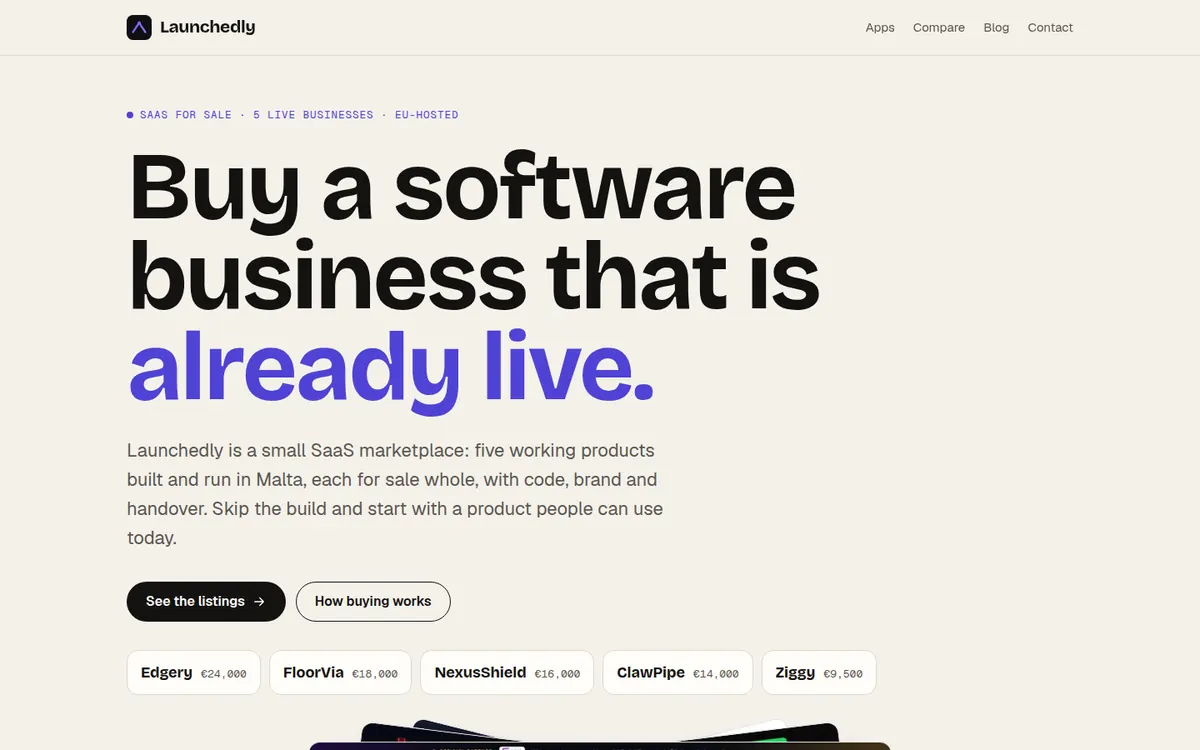 Launchedly home page
