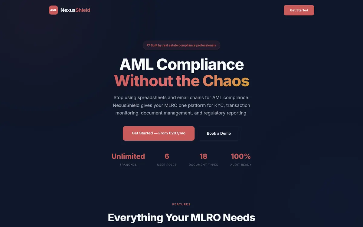NexusShield home page
